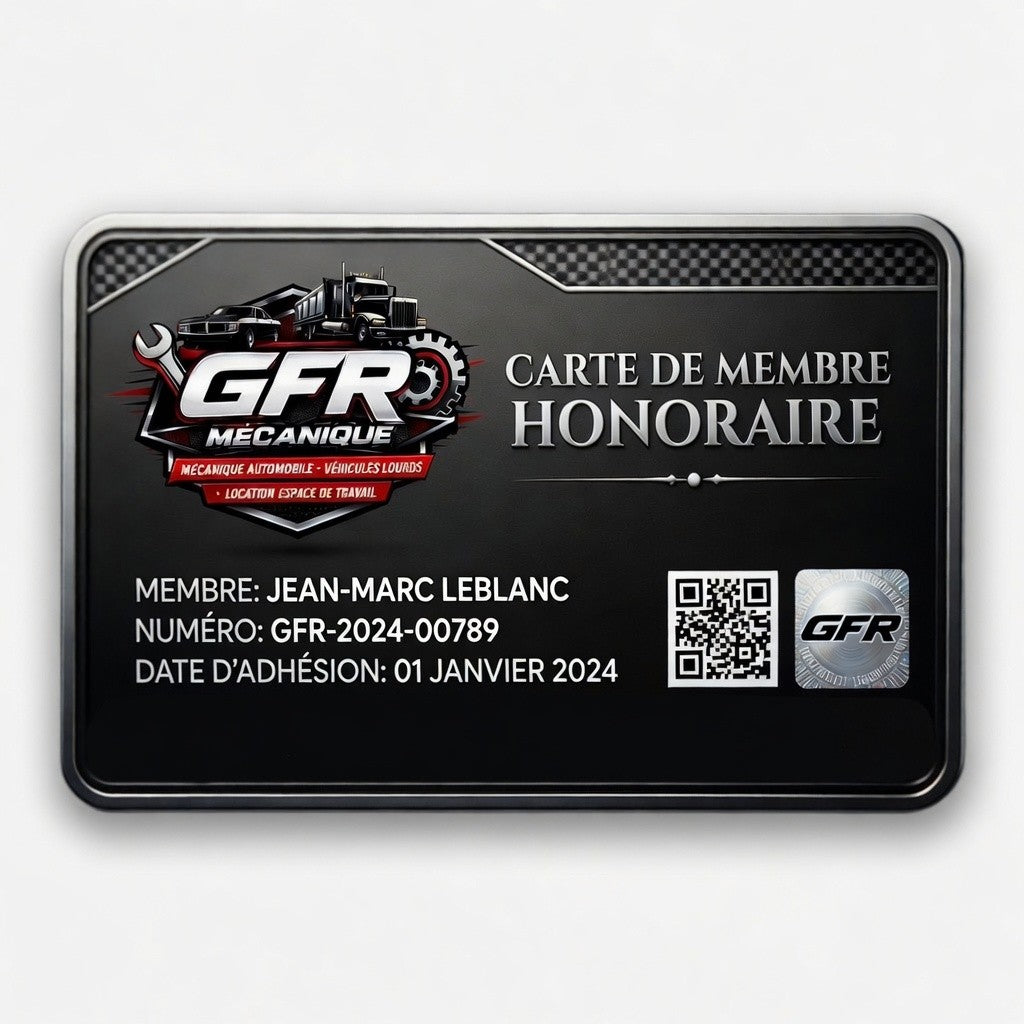 Adhésion annuelle GFR Mécanique